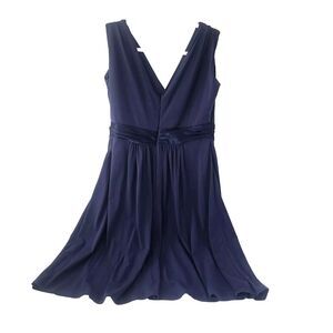 Davids Bridal Midnight Blue Sleeveless Knee Length Bridesmaid Gown